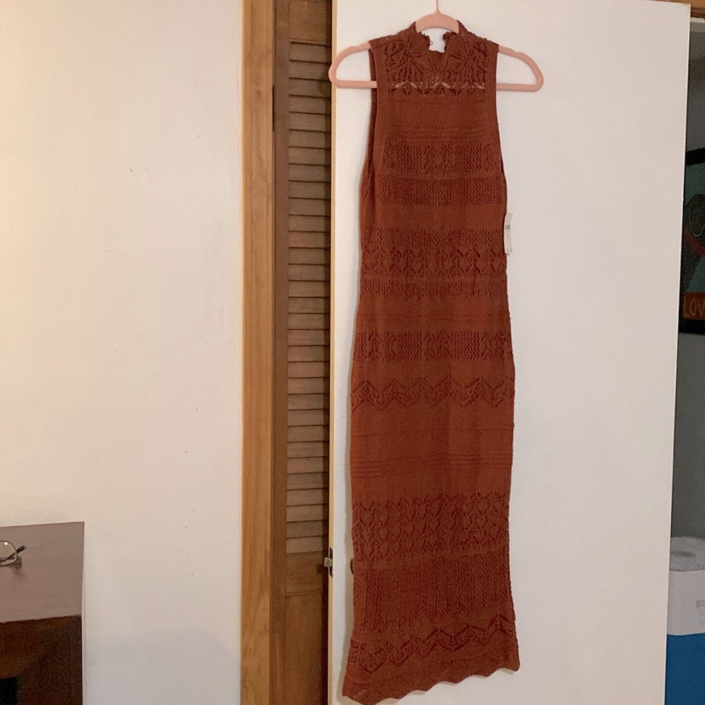 Beautiful crochet dress perfect for fall